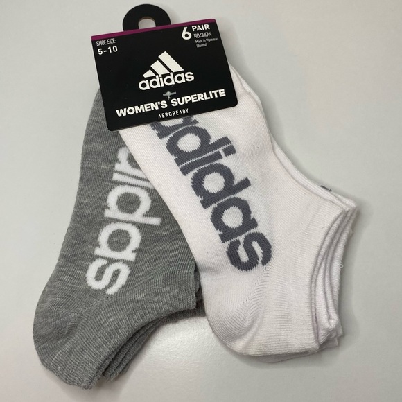 adidas Accessories - Adidas Women’s No Show Socks 6 Pack Size 5-10